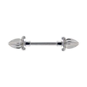 Spear Tip Nipple Barbell 14G 1/2” Surgical Steel Body Piercing Jewelry